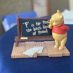 Vintage Disney Winnie The Pooh Desk Notepad Holder in GUC. Very Cute!!!!